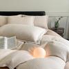 *Class A Jacquard Cotton 4-Piece Thick Flannel Wave Bedding Set, 1.8m*