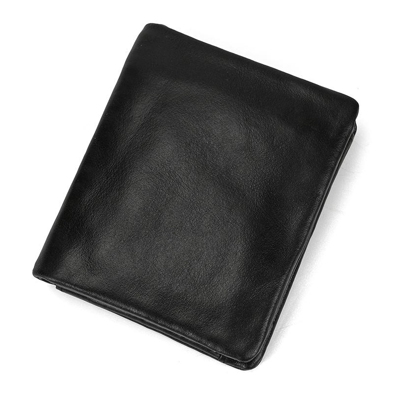 Fashion Cow Leather Men's Wallet Genuine Leather Zipper Wallets Short Purse Men Male Leather Clutch Purse Dropshipping Men
