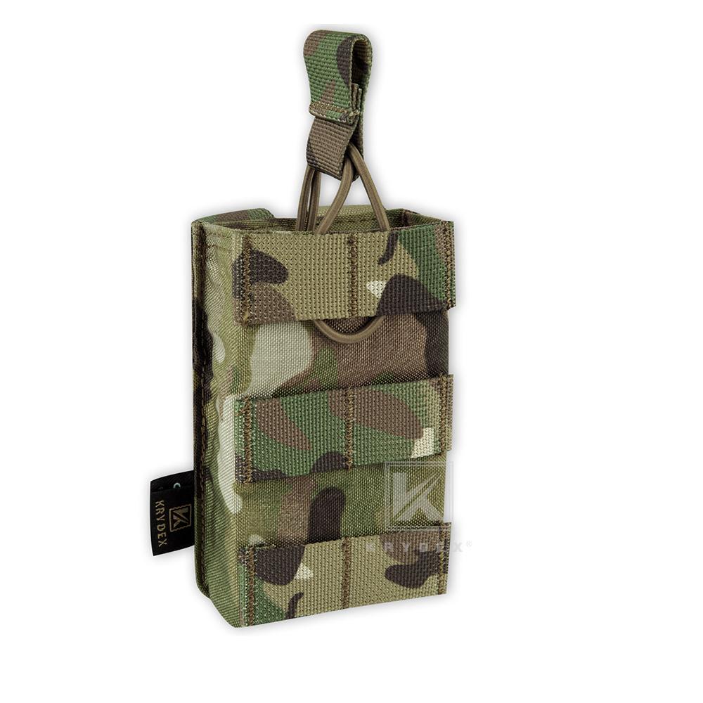 KRYDEX Enkele/Dubbele/Drievoudige Open Bovenkant Magazijntas met MOLLE Bandhouder Magazijntas voor 5.56mm M4 M16 Jachtaccessoires