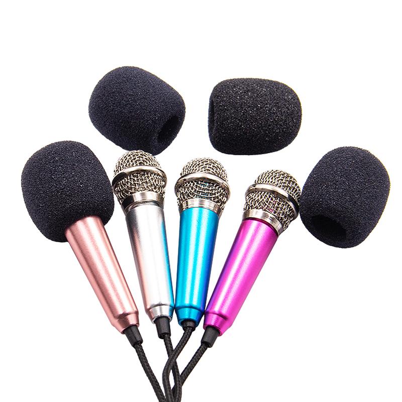 Portable 3.5mm Stereo Studio Mic KTV Karaoke Mini Microphone For Smart Phone Laptops PC Desktop Handheld Audio Mini Microfon Mic