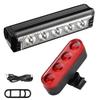 5 Light Front Light 6600mAh Bicycle Lights Night Cycling Bicycle Headlights with 400mAh Rear Light 6600mAh Headlight +