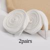 1/2 Pairs White Flat Braided Shoelaces, 15mm Wide Shoe Lace for Sneakers,  Replacements for Athletic Sport Shoelaces