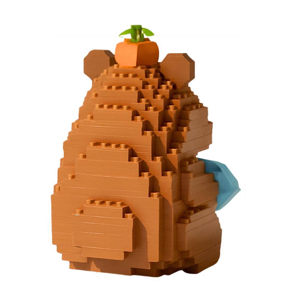 Capybara Construction Blocks Capybara Fish Apple Block Set Figure
