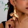 Irregular Leaf Metal Petal Earrings - Creative High-Quality Ethnic Style for Fashionable Evening Parties