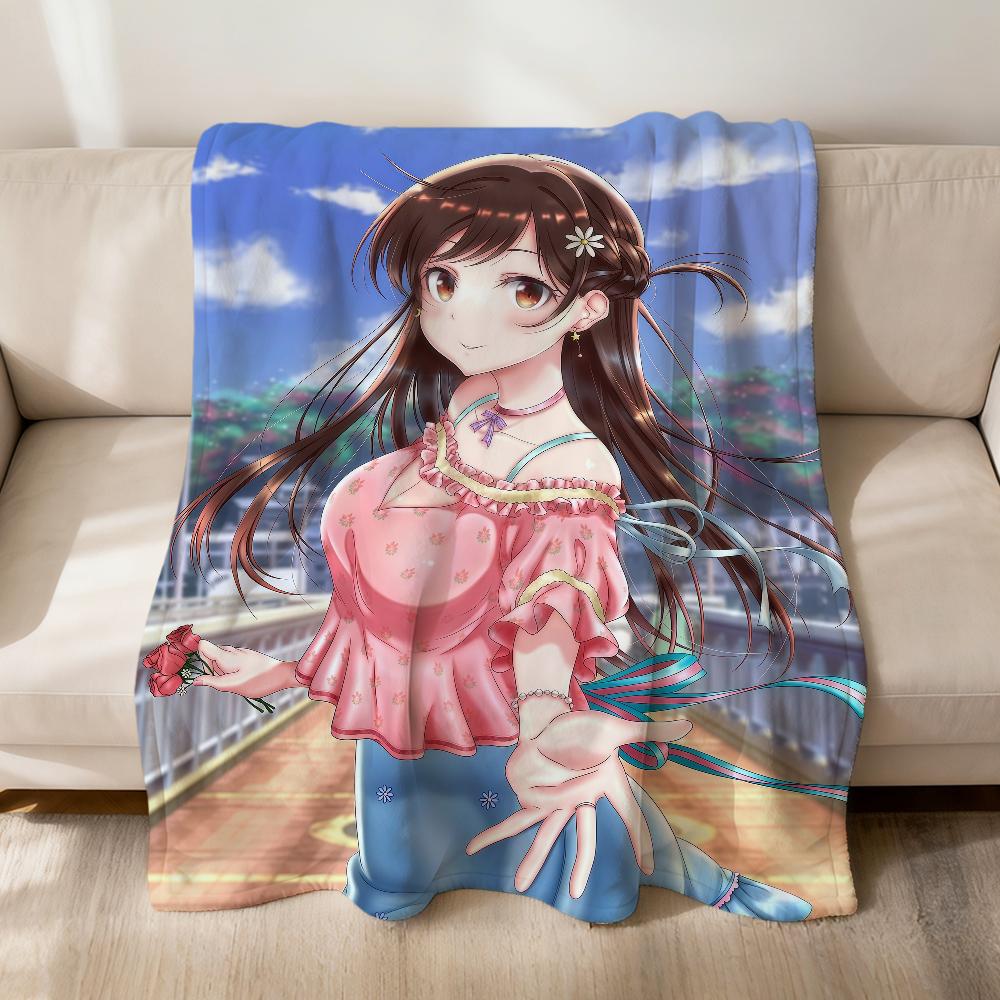 

Anime Fanart Girl M-Mizuhara Chizuru Flannel Soft Warm Plush Blanket Sofa Living Room Pet Hogar Bedroom Gift Home Car Portable 75x90cm