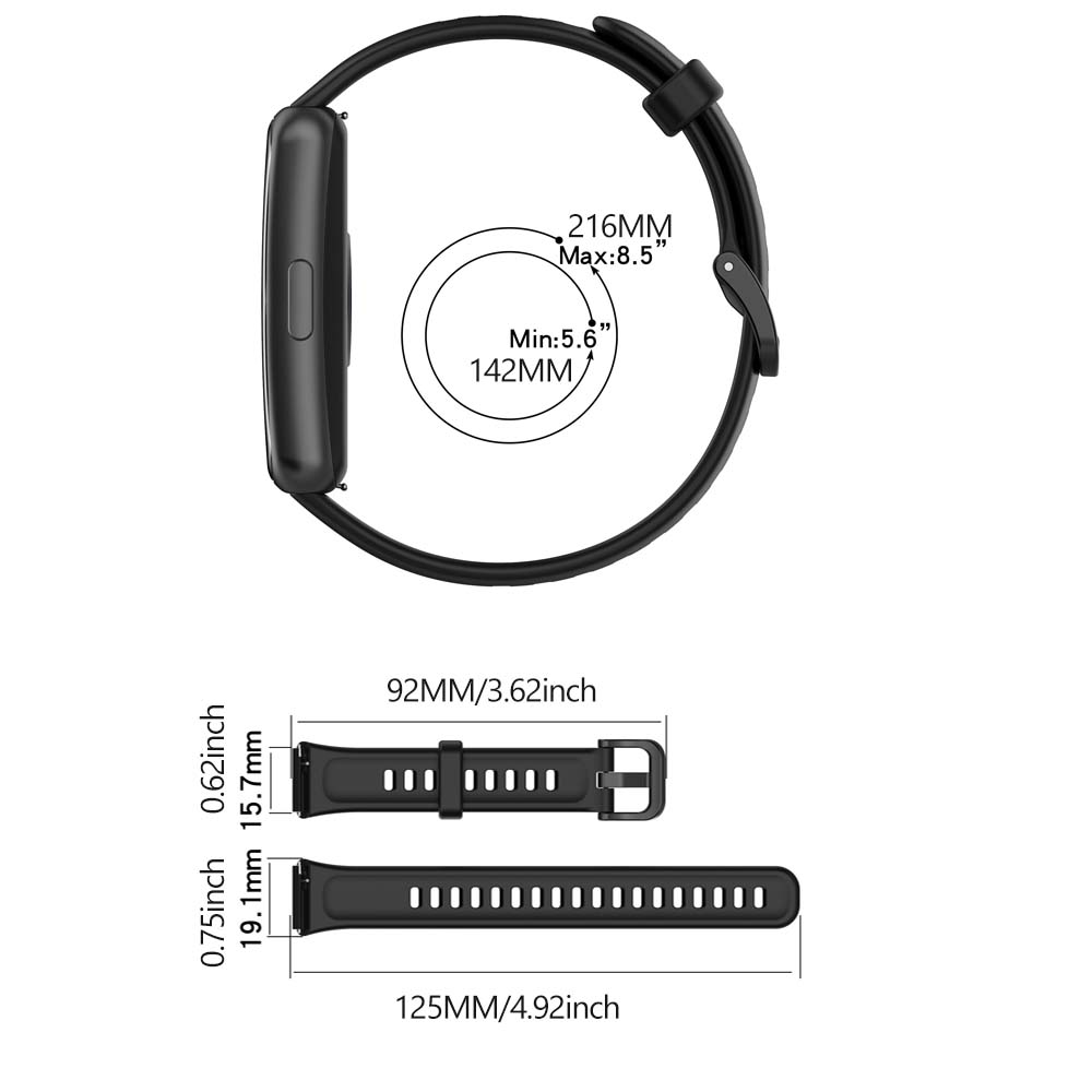 Měkký silikonový řemínek na zápěstí pro chytrý náramek Huawei Band 7