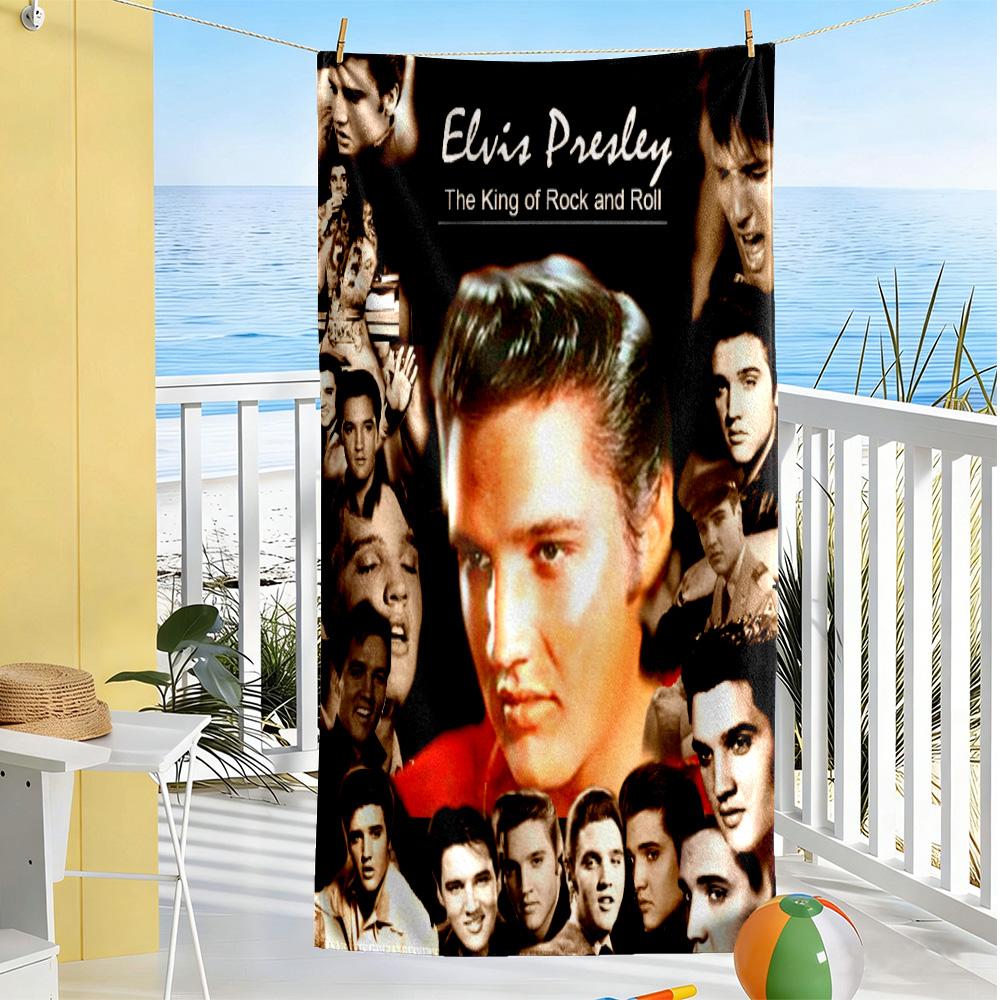 Elvis Presley Beach Towel Super Soft Absorbent Comfortable Lightweight