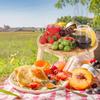 Camping Small Table Fruit Red Wine Camping Wooden Tray Dinner Plate Folding Round Wine Table Outdoor Fireplace Wooden Tray