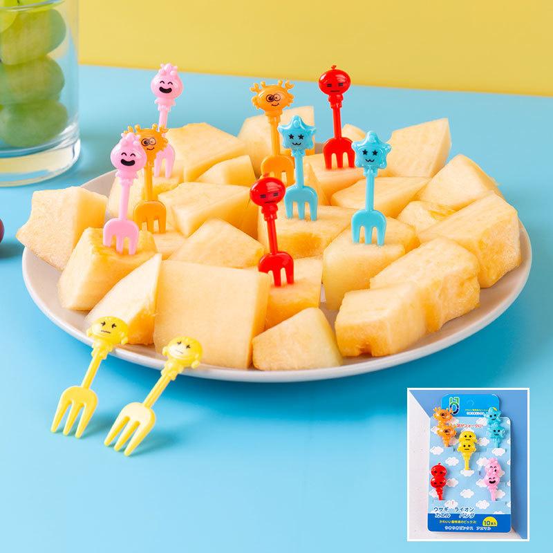 6/10pcs/set Animal Food Fruit Picks Forks Bento Lunch Box Decor Accessory For Kids Toothpick Lunches Party Decor