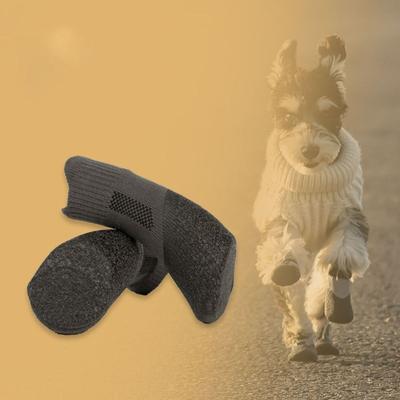 4pcs Dog Boots Waterproof Pet Socks Shoes Anti-dirty Breathable Dog Shoes Non-slip Dog Paw Protector Puppy