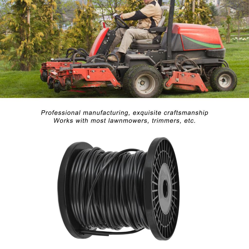 Round String Trimmer Line for 3.3mm Black High Cutting Efficiency Trimmer Line for Most Lawn Mowers Farm