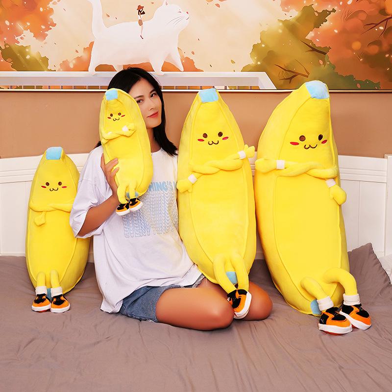 New Banana Pillow Pillow Plush Toys for Girls Sleeping with Their Beds and Cute Pillows for Home Decoration