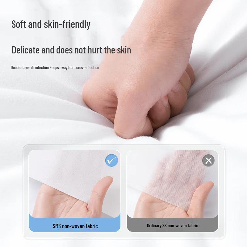 Portable Four-Piece Travel Set: Disposable Duvet Cover, Bed Sheet, Pillowcase, Bath Towel - Thickened and Enlarged for Hotels.