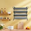4 Tier Seasoning Organizer Space-Saving Metal Kitchen Countertop Organizer Spice Storage Holder for Kitchen Countertop