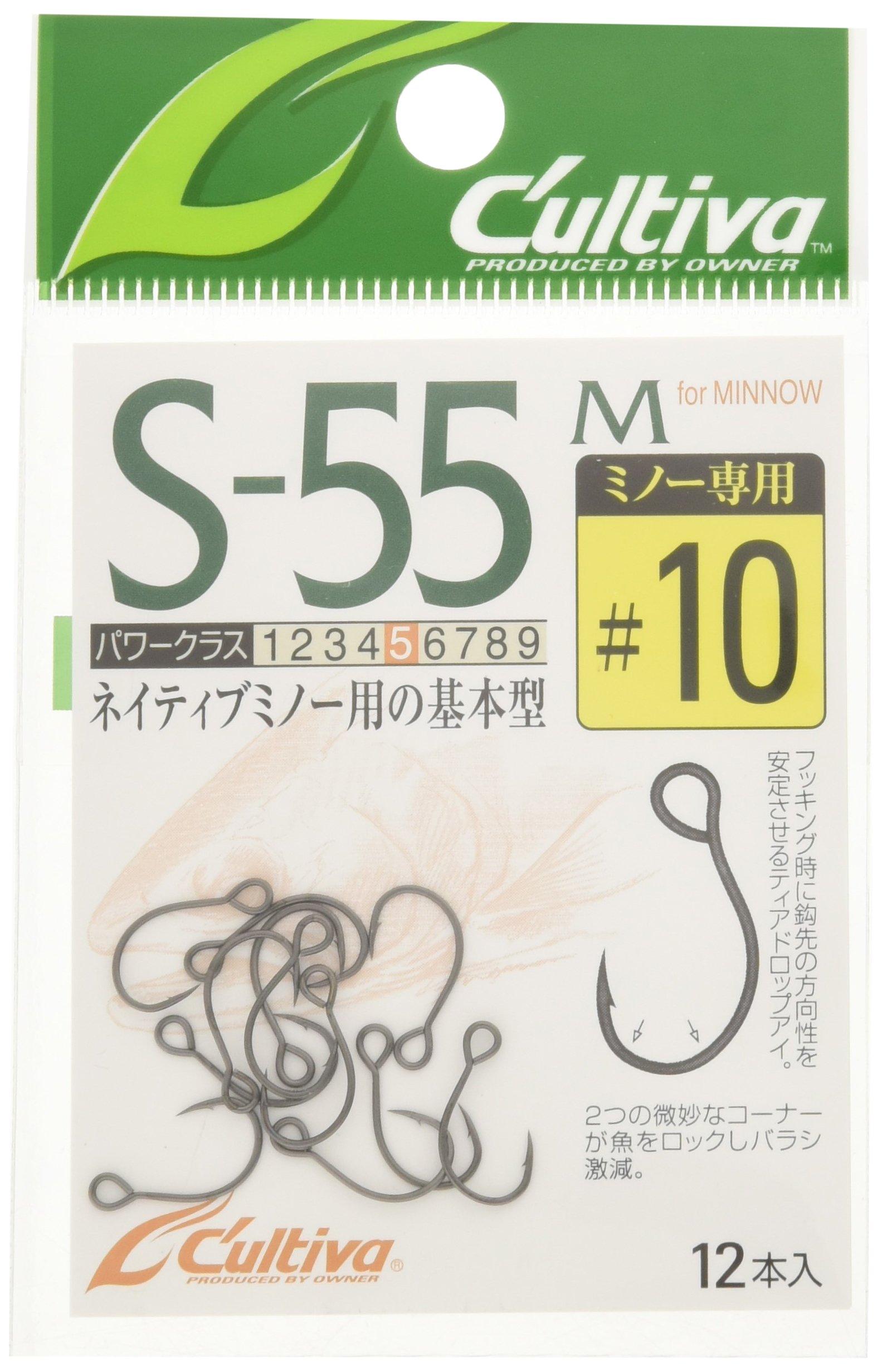 

OWNER S-55M Single Hook 10 11770 Fishing Hook Black