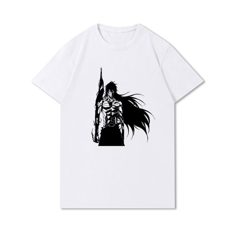 Plus Size BLEACH Kurosaki Ichigo Men T-Shirt Harajuku Cool Hip Hop Cotton T Shirts Casual Funny Tops Tees