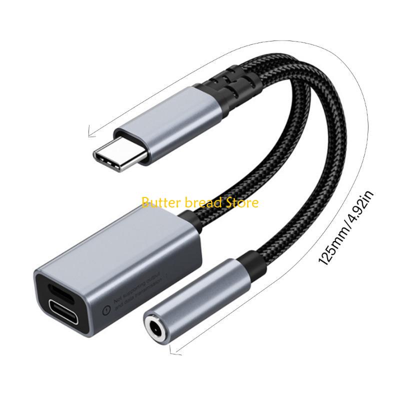 W89C Hand USBC To 3.5mm Music Charging Cable Convenient & Practical Power Cable
