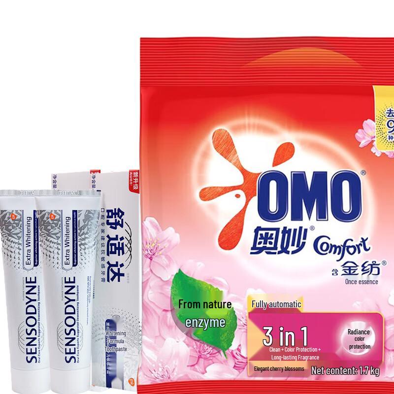 

Sensodyne Whitening Toothpaste & OMO Cherry Blossom Laundry Bundle