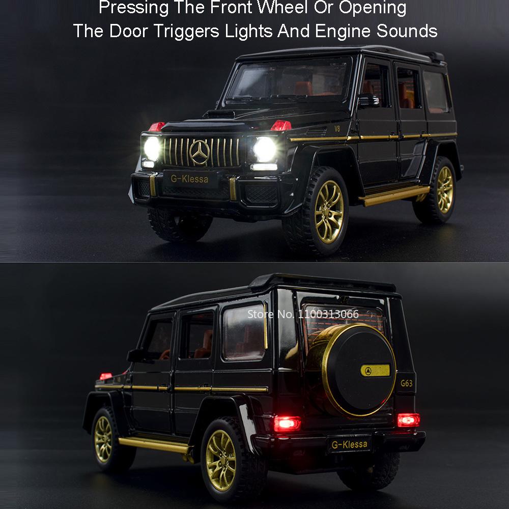 1:32 Scale G63 Alloy Diecasting Cars Toys Models With Light And Sound SUV Vehicle 6 Doors Opened Off-road Children Festival Gift