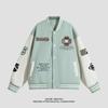 Spring Autumn Men Women Patchwork Baseball Couples Coats Harajuku High Street American Style Embroidery Flight Stand Collar softshell Jacket