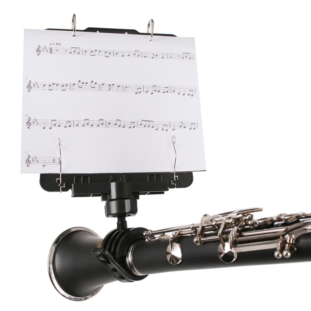 Black Clarinet Lyre Music Stand Clip for Brass Instruments