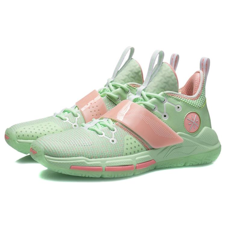 Li Ning Wade Block Textile, Synthetic Leather Cushioning Slip Resistant Abrasion Resistant Rebound Low Top ABPR065-2