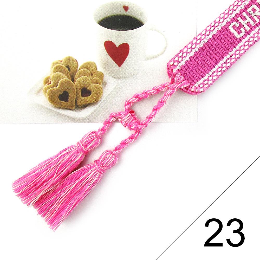 Custom Bohemian Embroidered Bracelet with Tassel and Woven Rope - Handmade Jewelry for Couples and Women
