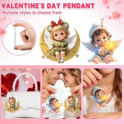 2D Acrylic Valentine's Day Pendant, Couple's Decorative Gift, 2D Acrylic Valentine's Day Home Decoration