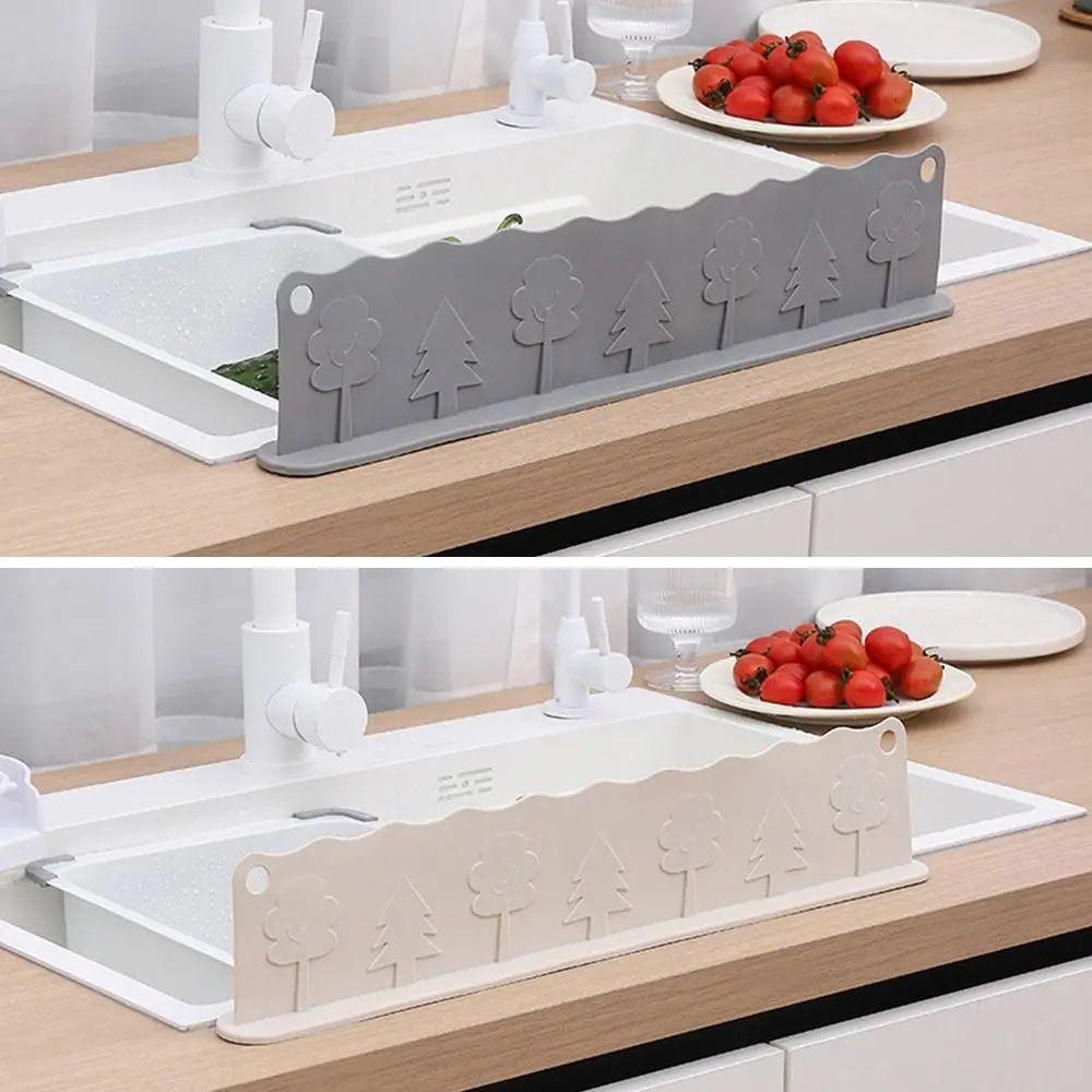 Reusable Sink Splash Guard Flexible Water Blocking Board Kitchen Water Baffle  for Wash Basin