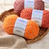 6-fädig gemustertes Milchbaumwollgarn Knäuel mittel dick handgestricktes Wollgarn Knäuel Pullover Schal Garn Häkeln DIY Materialbeutel