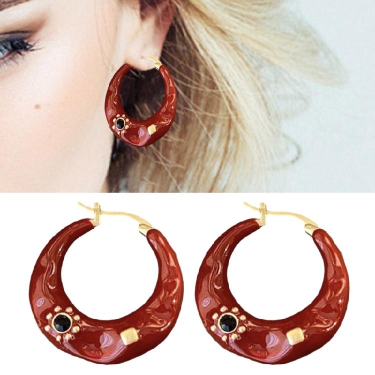 Fashionable Black French Earrings Portable Sturdy Alloy Construction Ornament for Everyday Use and Formal Setting