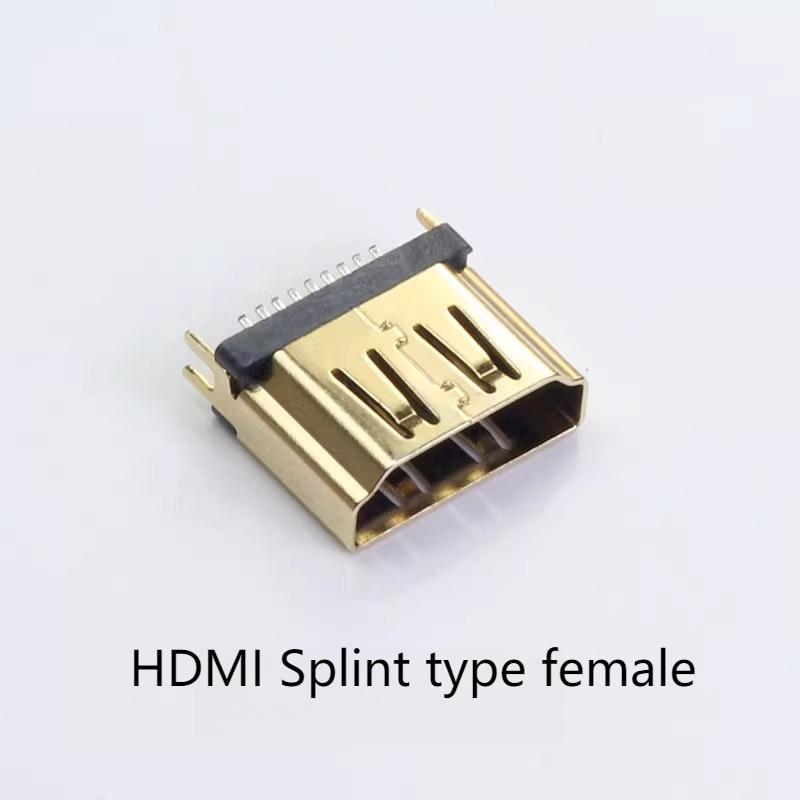 

HDMI soldering board male head clamping plate type 19-pin high-definition interface 19-pin HDMI connector 1.6MM clamping plate