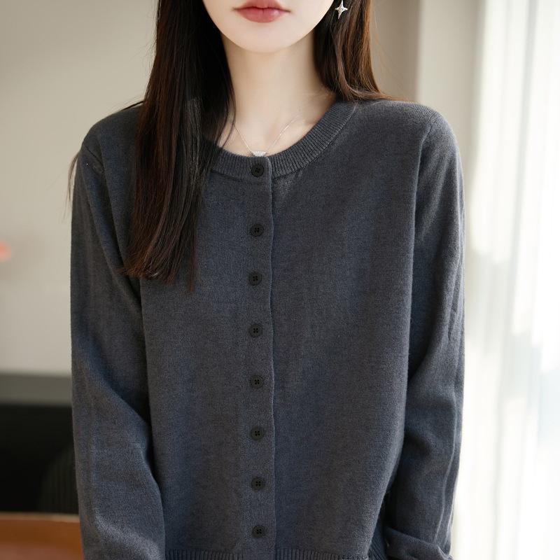 Women S Cotton Knit Cardigan Autumn Winter Warm Casual Sweater