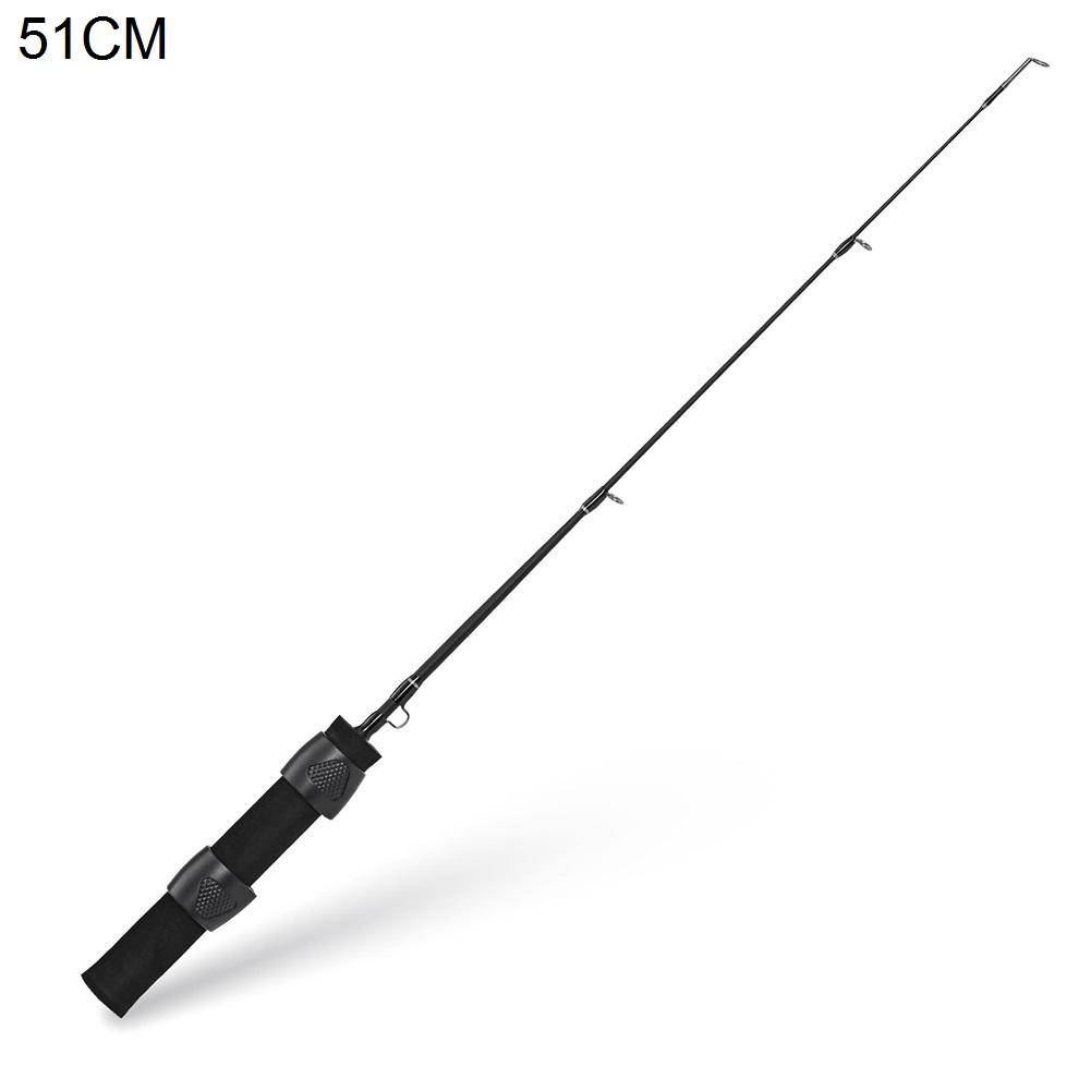 51/60/80/100CM Winter Shrimp Ice Fishing Rod Portable Winter Fishing Rod Carbon Fiber River Shrimp Carp Fishing Pole Rod Tackle