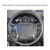 Black Faux Leather Hand-stitched No-slip Car Steering Wheel Cover for Kia Sorento 2002 2003 2004 2005 2006 2007 2008 2009 2010