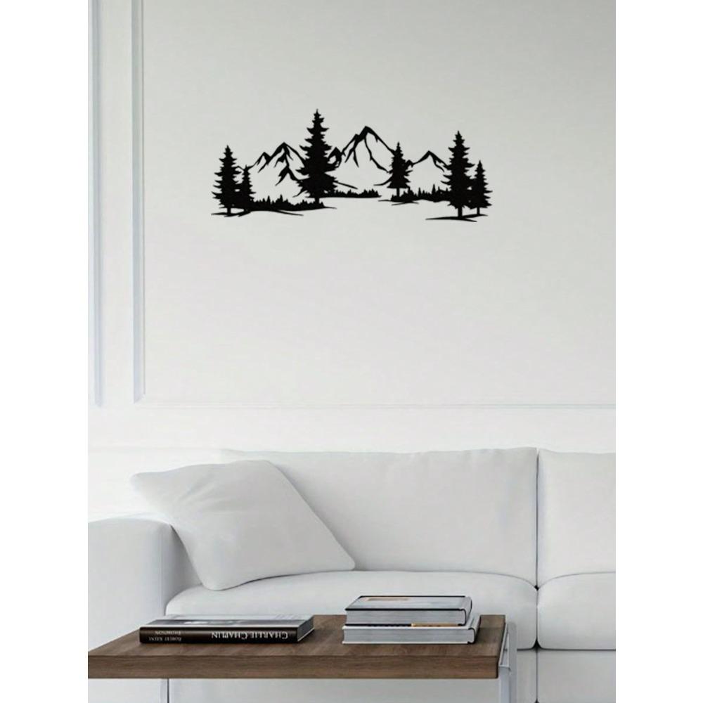 Rustic Metal Wall Art Forest Mountain Landscape Home Decor