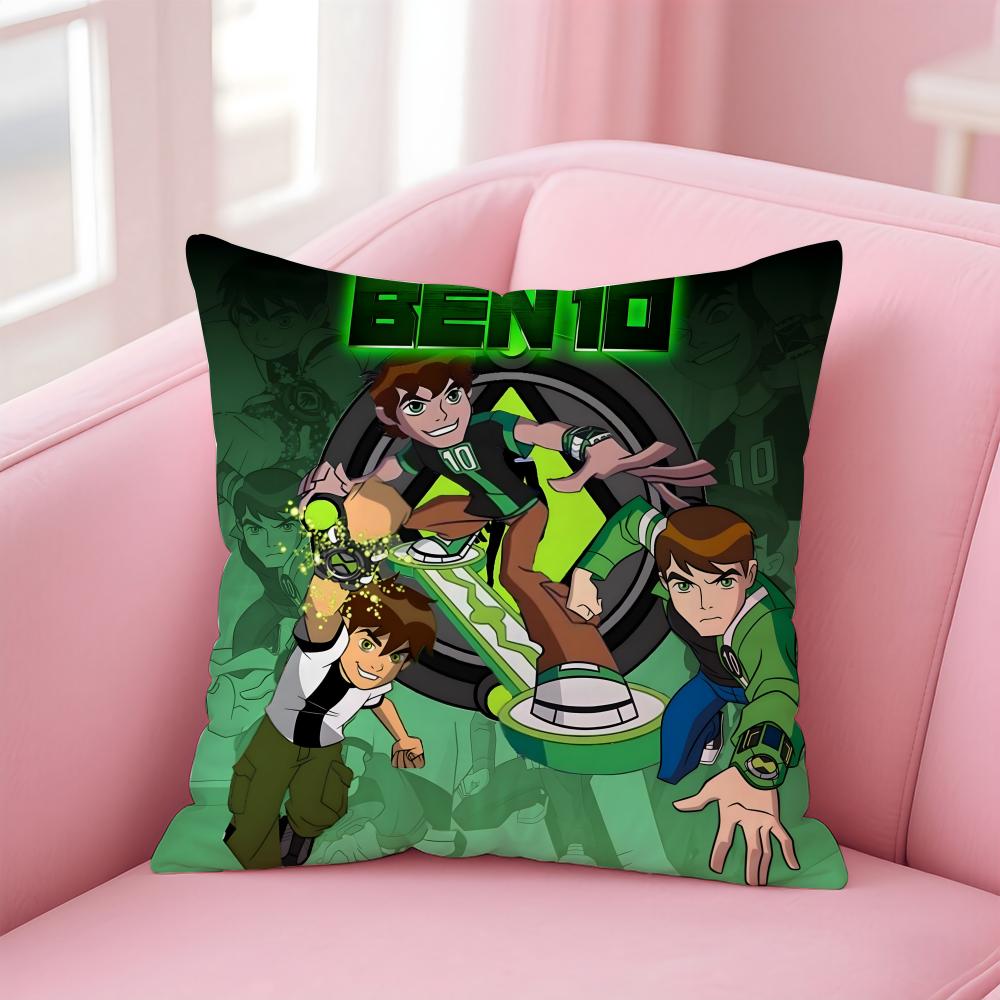 Anime B-Ben 10 U-Ultimate Alien Cushion Cover Comfortable Reversible Pillow Cover Ideal for Car Sofa Bedroom & Beyond