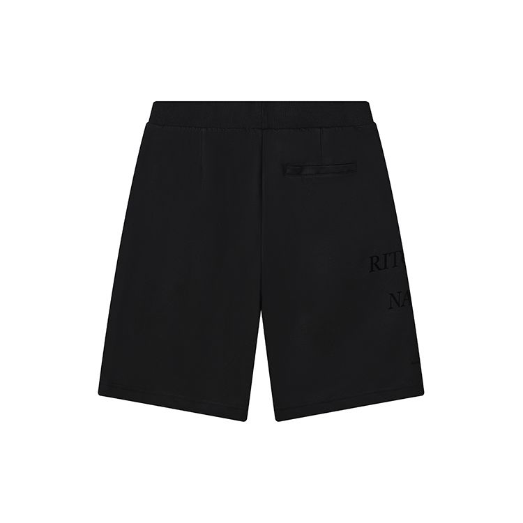 Fila Solid Color Letter Logo Casual Simple Sports Knit Five-Point Shorts Men Shorts Black F11M228607FBK