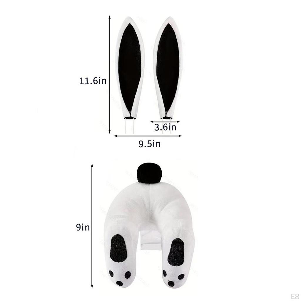 Ozdoby wielkanocne w kształcie pupy i uszu królika, wieniec do mocowania na drzwiach wejściowych