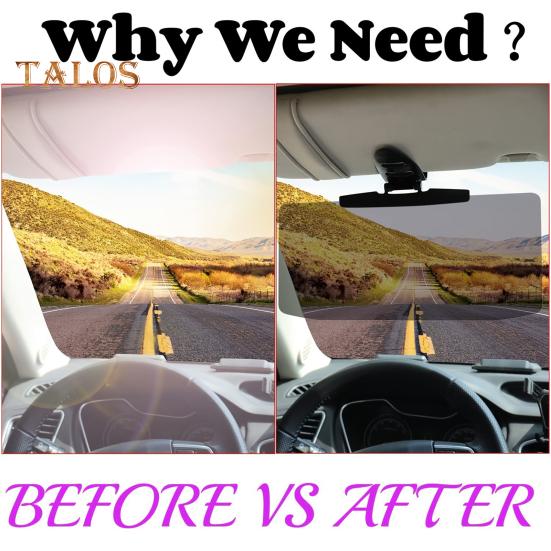 Car Sun Visor Extender Polarized Car Visor for UV Protection Anti-Glare Easy Install Adjustable Angle Universal Size Safe Driving Accessories for