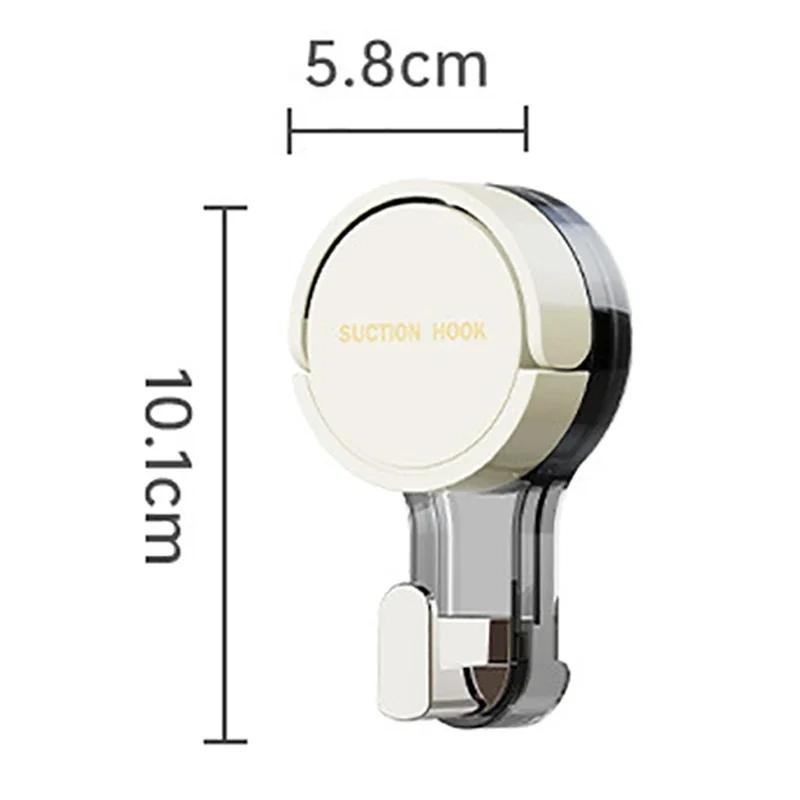 hooks Suction Cup Hook No Punching Wall Hooks for Bathroom Kitchen Bedroom Reusable Towel Clothes Hanger Hook Home Organizer