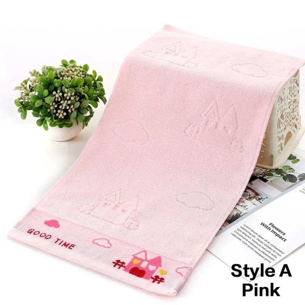 JJYY New 2 Styles of Pure Cotton Children’s Towel 25*50 Soft and Absorbent Baby Children’s Student Face Wash Towel
