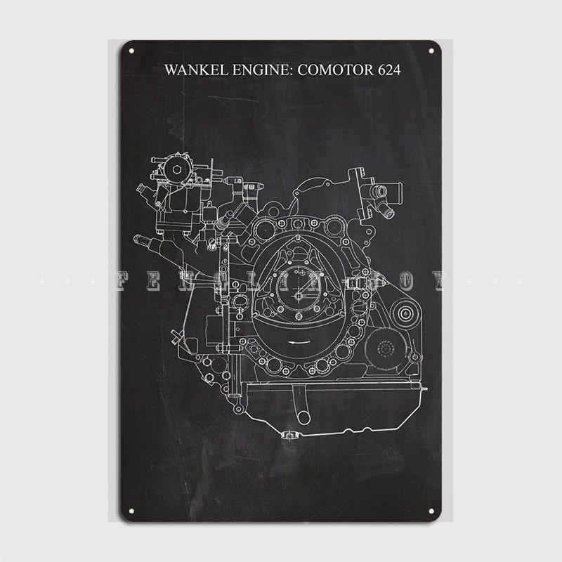 

DORA Tin Sign Wankel Engine Comotor Metal Sign Pub Kitchen Printing Wall Decor Tin Sign Poster 20x30cm（7.8x11.8inch）