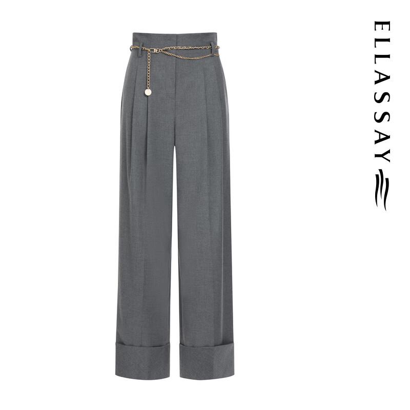 ELLASSAY Women's High-Waisted Straight-Leg Casual Pants