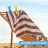 4-24Pcs Beach Towel Clips Chair Clips Towel Holderplastic Clothes Pegs Hanging Clip Clamps Yellowbluegreenred