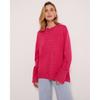 Rose Beauty A Autumn and winter women's knitted round neck loose solid color sweater