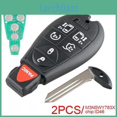 Remote Fob Car Key 2pcslot With Id46 Chip M3n5wy783x Fit For Dodge Grand Caravan Chrysler