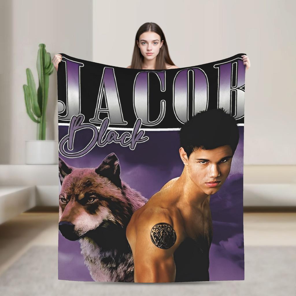Twilight Ed and Bella Blanket Quality Super Warm Throw Blanket Winter Airplane Travel Home Decor Print Bedspread