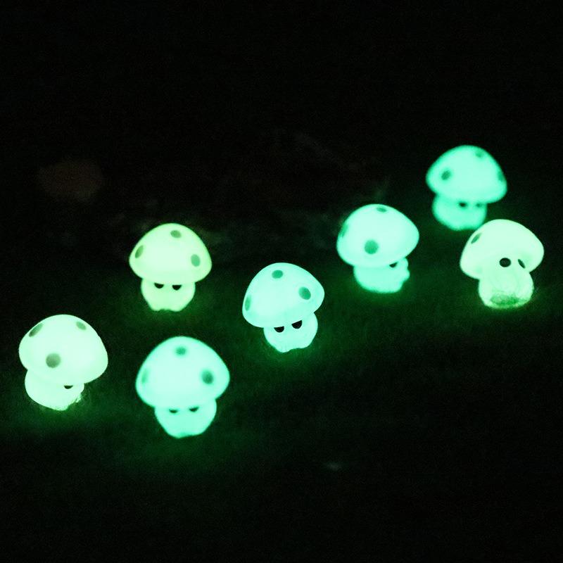 Micro Landscape Small Ornaments Diy Luminous Mushroom Elf Dolls Simulation Resin Handicrafts Landscape Ornaments Decoration