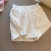 American Retro High Waist White Casual Wide-Leg Women's Shorts